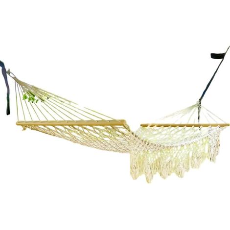 Lit pour coton Souple Barres pour bois Lit pour coton Souple(tassel) pour coton 8mm, support 400kg, pour idéal sieste, lecture, observation étoiles, double place (1/5)