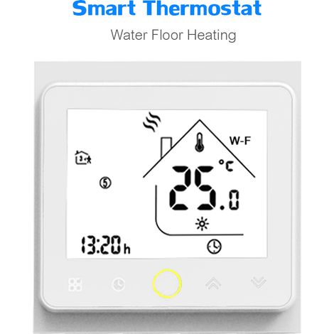 Fdit Smart-Thermostat, Temperaturregler für Fußbodenheizung, komfortable Bedienung, Touchscreen, programmierbar, keine Batterien erforderlich (3)