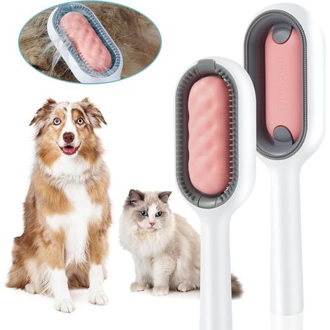 Brosse de nettoyage pour animaux de compagnie, élimination des poils, brosse universelle 4 en 1 pour chiens et chats, brosse de toilettage-AquaForge (1/5)