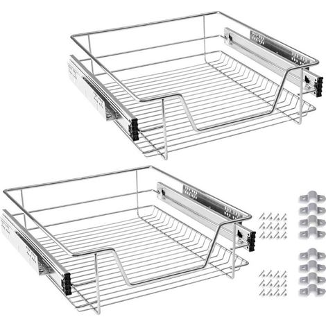 2er set Schubladen Teleskopschublade Schienen, Kuechenschublade fuer Schrankbreite 56cm