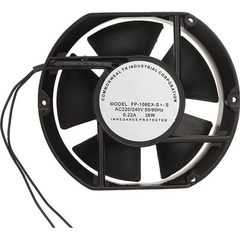 Ventilateur axial, universel à faible bruit AC 220 V 38 W avec roulement billes ovale ventilation ventilateur refroidissement silencieux pour refroidisseme le machines et la circulation l'air (1/5)