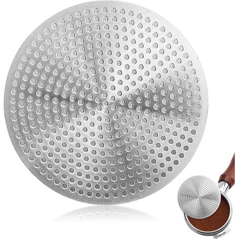 Espresso-Kaffeefilter 58,5 mm, aus Edelstahl 304, gesintert, Dicke 0,8 mm, Poren 150 µm, wiederverwendbar. Ideal für Baristas und Heimcafés.