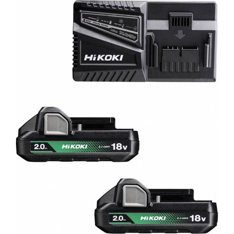HIKOKI/HITACHI PACK BATTERIA UC18YFSLWFZ 18V 2X2AH+CARICATORE