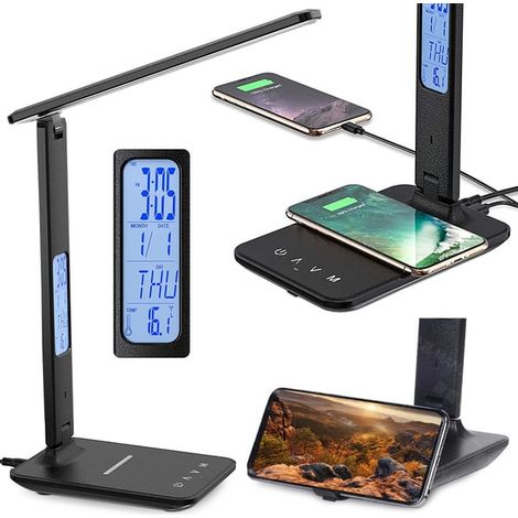 Lampe LED / Lampe de table avec chargeur sans fil QI - Lampe de bureau (1/5)