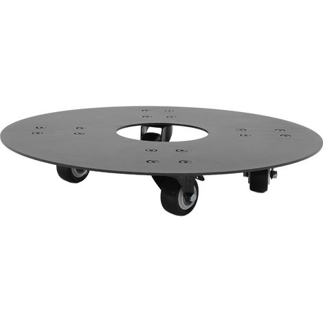 Support roulant pour plantes avec roues verrouillables, silencieux, en acier au carbone, résistant à l'eau, aux intempéries, rond, pour salon, balcon, terrasse, 40,6 cm