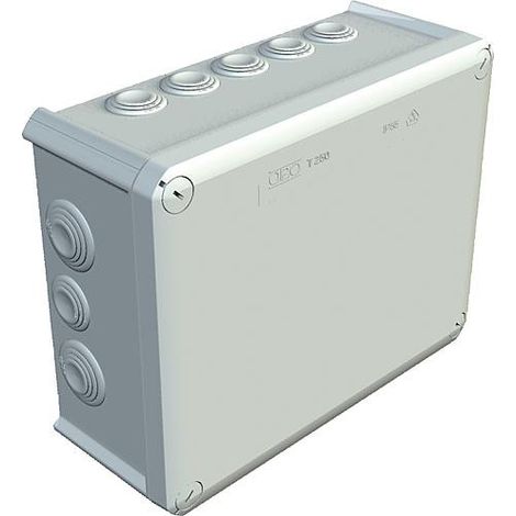 Boite de derivation Thermoplast 9 x M25 + 7xM32, IP 66 Type T 250, gris clair / 1pc (1/2)