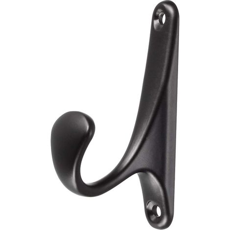 Lot de 2 crochets muraux pour rideaux, 87 mm x 23 47 noirs.
