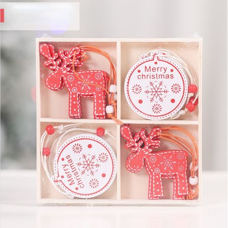 MINKUROW 12pcs Decorazioni Per Albero Di Natale In Legno,Ciondolo Per Albero Di Natale In Legno,Albero Di Natale In Legno Appeso,Ornamenti Per Albero Di Natale In Legno,Ciondolo Per Albero Di Natale I (1/3)