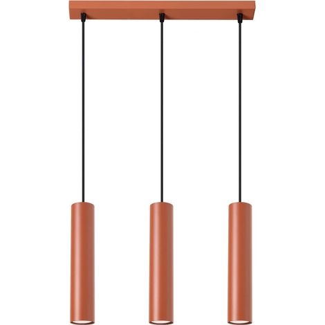 Lámpara colgante Vaza rojo, 3 luces (1/5)