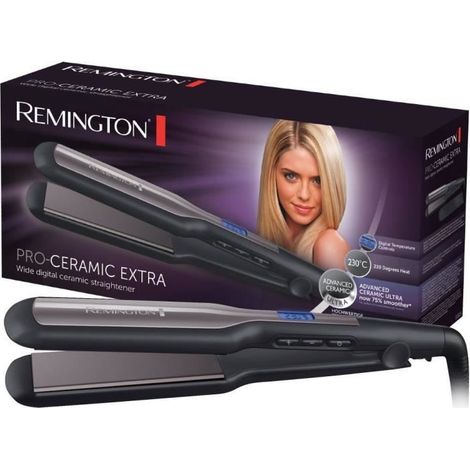 Lisseur céramique professionnel 230°C – Plaques larges 11x4.5cm – Cordon rotatif 1.8m – Fonction d'arrêt automatique – Remington (1/5)