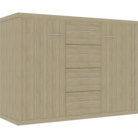 Credenza buffet cassettiera mobile contenitore organizer cucina soggiorno soggiorno Sonoma 88 x 30 x 65 cm derivati del legno marrone 020031725