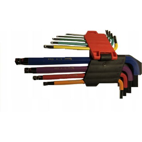 Clés Allen colorées 1,5-10 mm, 9 pièces, acier CrV (6/48) (1/3)