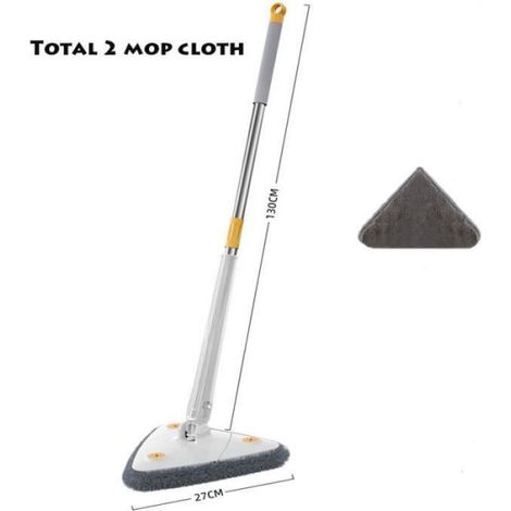 couleur blanc-2x Vadrouille Vêtements Balai de nettoyage triangulaire télescopique, outil de nettoyage domest