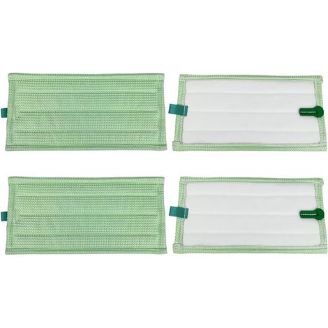 Lot de 4 chiffons de rechange pour Kobold SP600 SP600S, Vorwerk MF600 SP600, SPB100, SP7 (1/4)