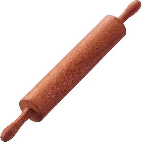 Nudelhölzer aus Holz zum Backen, klassisches Sapele-Nudelholz mit Griffen
