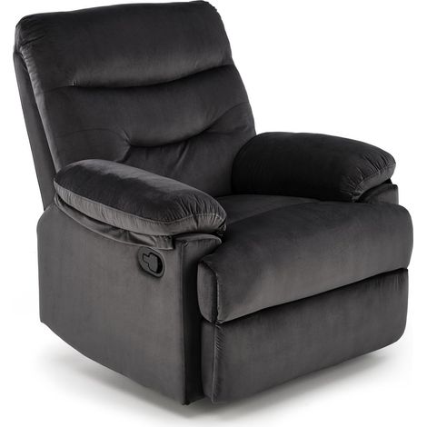 Sillón reclinable Houston Terra, Negro, 105x85x90cm, Tapiz (1/5)