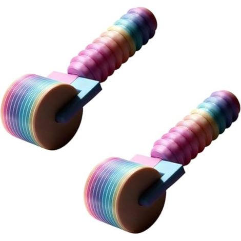 Rouleau de peinture diamant arc-en-ciel 2025 avec poignée ergonomique avec 10 fates, outil de presse anti-adhésif pour l'art du diamant, la broderie de strass et les loisirs créatifs (2) (1/5)