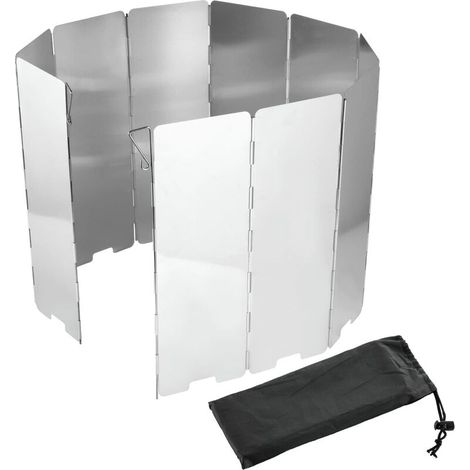 Pare-vent pliable pour réchaud, 10 pièces, idéal pour le camping et la randonnée, Superma (1/5)