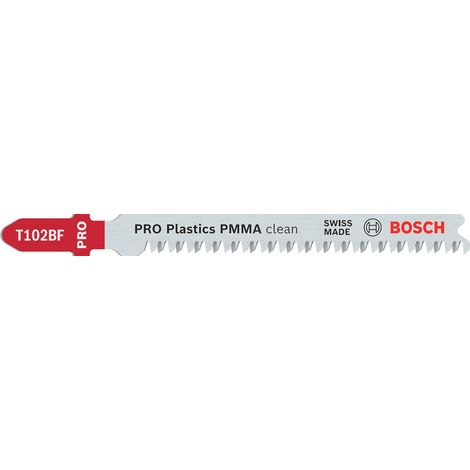 Bosch  PRO  Plastics  PMMA  clean  T102BF  hoja  de  sierra  de  calar  92  mm  2  piezas  -  2608655102 (1/4)