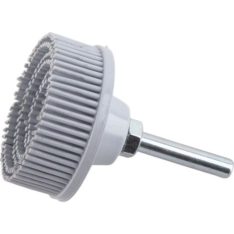 2-Zoll-Elektrobohrer-Scheibenbürste, Diamant-Schleifgummibürste, Entgratungs-, Polier- und Schleifbürste, weiß. (1/5)