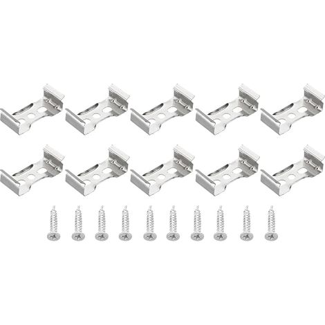 T8 LED Tube Mounting Brackets, Fluorescent Tube Hanging Clamps, Ceiling Light Bulb Mounting Bracket for Homes and Offices with Screws (1/5)