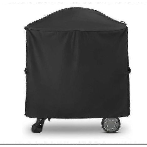 Housse pour barbecue Weber séries Q1000/Q2000 : anti-poussière, imperméable et résistante aux UV. Dimensions : 54 x 76 x 69 cm. 1 pièce, noire. (1/5)