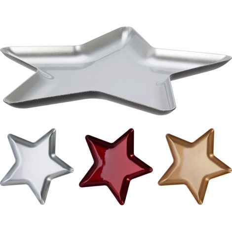 Piatto a stella in plastica PP 31 x 30 cm modello assortito PERAGA CHRISTMAS