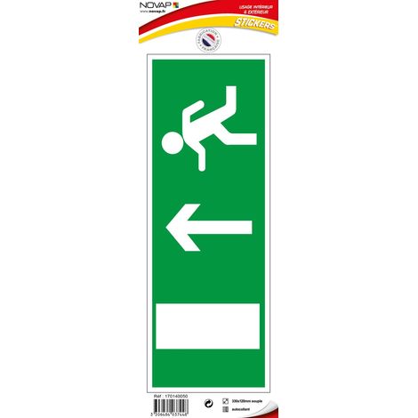 Panneau Sortie de secours en haut - Adhésif 330x120mm - 4037448
