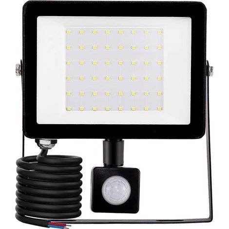 Outdoor LED Floodlight, 50W Motion Sensor Outdoor Light 6500K Outdoor LED Spotlight, IP66 Security Lamp, for Garden Construction Site Patio Garage Lawn Party Outdoor LED Lighting (1/5)