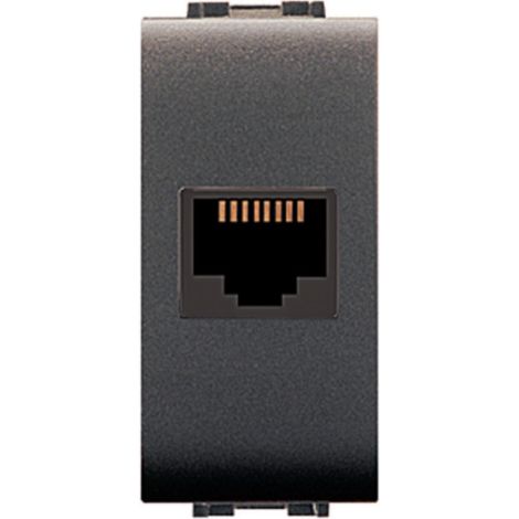 Prise tA lA phonique Mylife 4084 A lectrocanaux prise RJ11 6/4 compatible Btcino