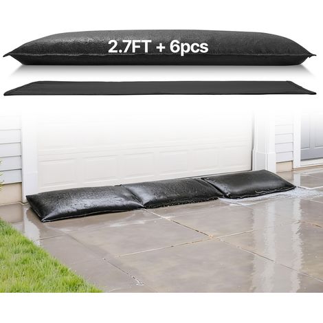 VEVOR Barrera Antiinundación Activada por Agua, Paquete de 6 Bolsas de 83 x 43 cm, Barrera Absorbente de Agua Reutilizable, Dispositivo de Protección para Puertas, Sótanos, Garajes y Hogares