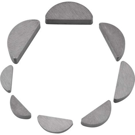 FENOPLASTICAKit de 80 clés Woodruff en métal, assortiment de clés demi-lune de différentes tailles pour fixations, industrie mécanique (1/5)