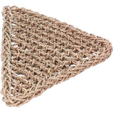 Hamac triangulaire 32x32x42cm pour lézards, tapis de couchage pour reptiles, matelas en paille, lit suspendu (1/5)