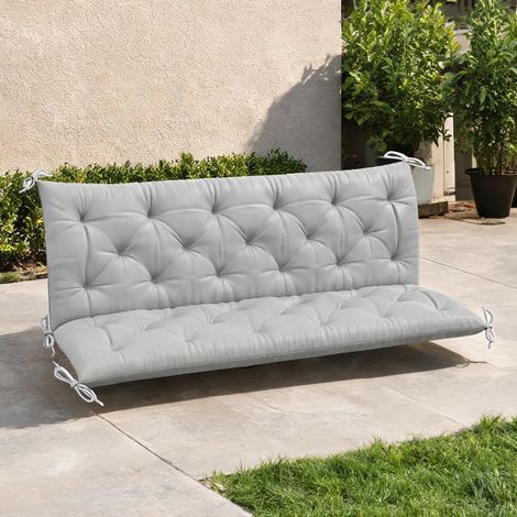 Coussin de banc 150 x 98 x 8 cm en polyester avec liens (1/5)