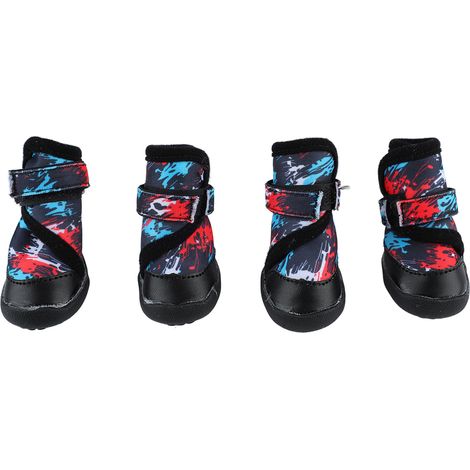 4 Chaussures pour chien, semelle épaisse antidérapante, légères et souples, protection pattes, pour Teddy Bichon Schnauzer (1/5)