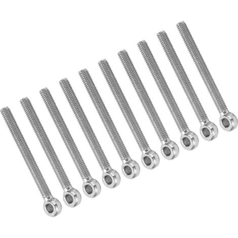 Lot de 10 boulons à œil en acier inoxydable 304, vis M6x60, crochets pour le serrage et la connexion (1/5)