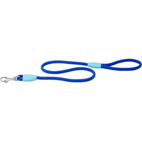 Laisse pour Chien Sport, en Corde de Nylon avec Mousqueton en métal, poignée pour Un contrôle sûr, Longueur 120 cm, épaisseur 13 mm, Bleue (1/3)