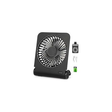 Mini ventilateur rechargeable à 4 vitesses, ultra silencieux, petit ventilateur de bureau, réglable à 220°, adapté à une utilisation intérieure et extérieure