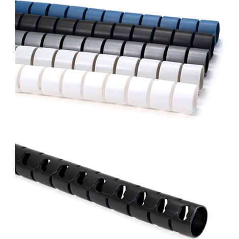 Hellermann tyton ordina raccogli cavi diametro 25 mm 2 metri compreso di infilacavi hwpp25/2-bk 161-64404 (1/4)
