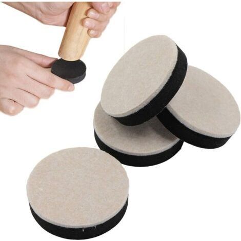 Pack of 4 furniture risers 5 cm, round furniture bed leg risers, for use in stacks, increased height, noiseless and wear-resistant (diameter 5 cm, height 1.5 cm) (1/4)