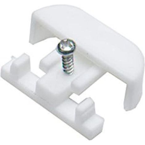 Bulk hardware BH03637 - Fine tappa tenda per coprire / crest - bianco (pacchetto di 30) (1/2)
