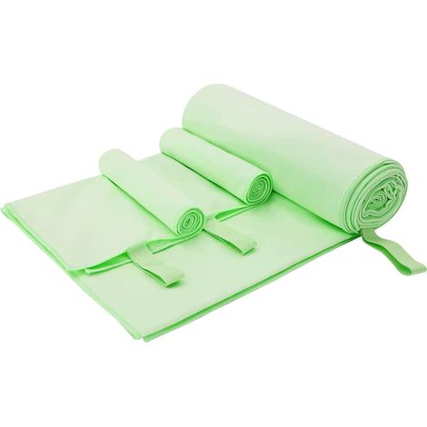 Sporthandtuch Set 3 pcs Grün Polyester und Polyamid