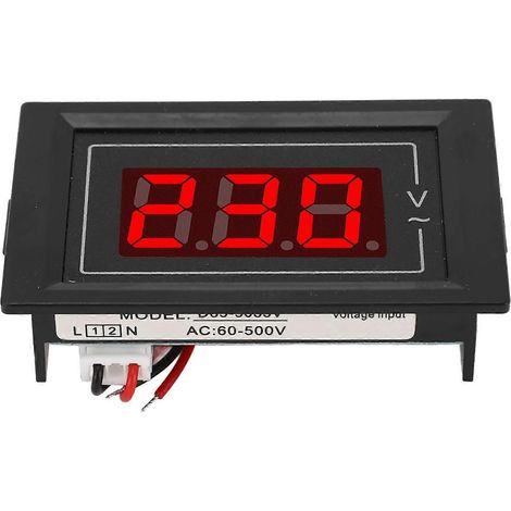 Digitales Wechselstrom-Anzeigegerät, kleines Bedienfeld, 1-Phasen-Voltmeter, Multimeter, AC 60–500 V