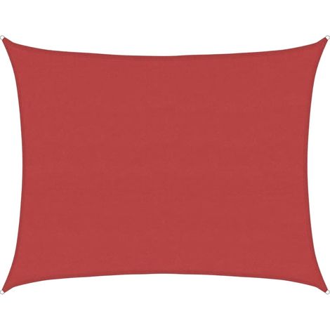 Voile d'ombrage Toile d'ombrage 160 g/m² Rouge 6x7 m PEHD 89770 (1/5)