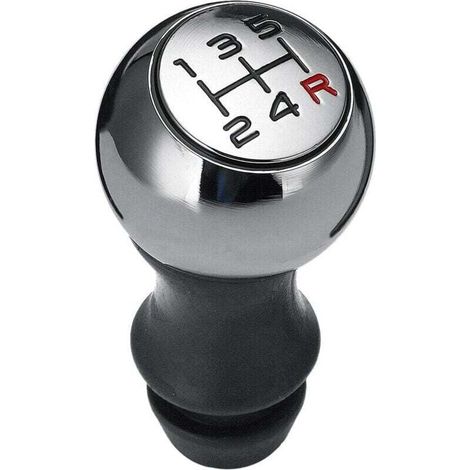 Pomello del cambio Ulisem in alluminio a 5 velocità per 106 206 207 207 306 307 407 408 508 argento + numero nero (1/4)