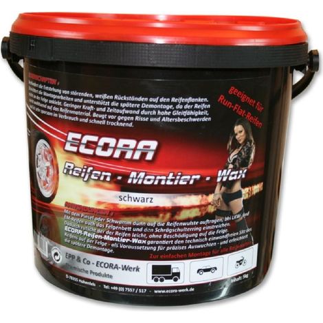 Creme pneu noire ECORA 5kg compatible avec le montage des pneus