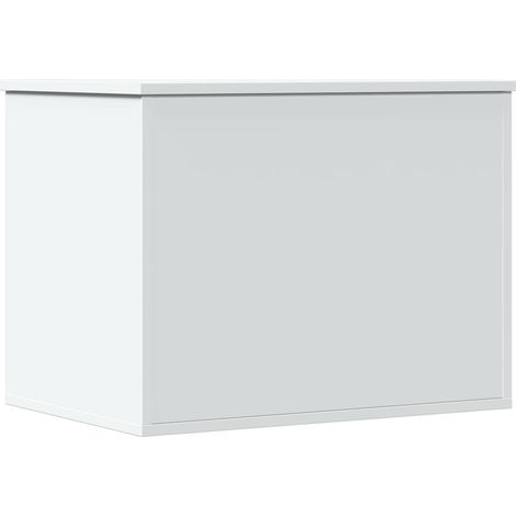 Maison Exclusive - Caja de almacenaje madera de ingeniería blanca