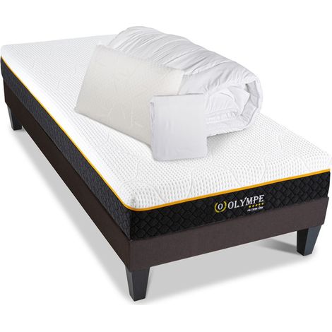 Pack Prêt à dormir OLYMPE Blanc 90x200 cm (1/5)