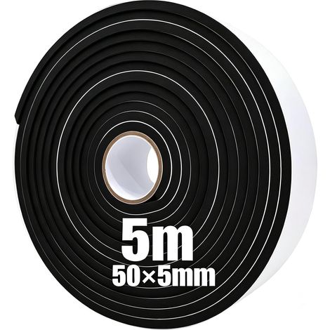 50mm X 5mm X 5m Bande D'étanchéité Autocollante en Mousse Joint Fenetre (1/5)