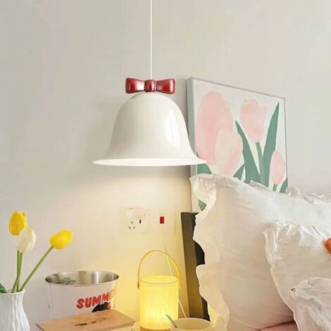 royaluxe-Plafonnier Cloche Chambre d'enfant Chambre Chevet Lampe à Vent Crème -20cm, E27, Éclairage Trois Tons (1/5)